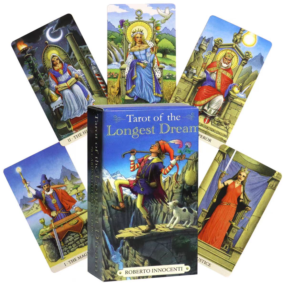 78枚のロングドリームカードとガイドブック付きライダーウェイ - Tarot Deck With Guidebook のレビューと価格