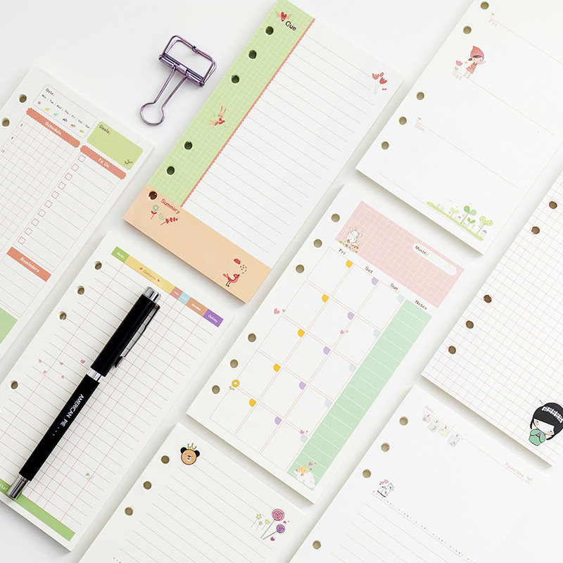 詰め替えスパイラルバインダーナーページ、a5、a6、ルーズリ - A5 Spiral Dotted Grid Notebook のレビューと価格