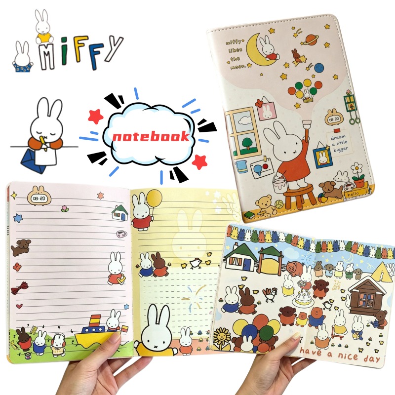 新しいB6ミッフィー可愛いノートイラスト入りカラーページジャ - Stationery Books のレビューと価格