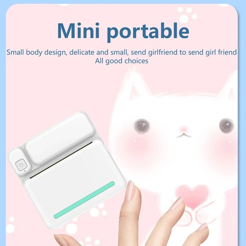 C19 ミニプリントポータブルサーマルプリンタフォトポケット - Mini Pocket Thermal Printer Paper Roll のレビューと価格