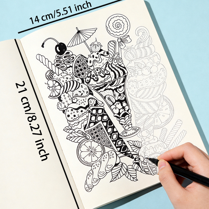 大人のためのストレス解消手描き落書きブック、宇宙/海/デザー - Adult Coloring Book Stress Relief のレビューと価格