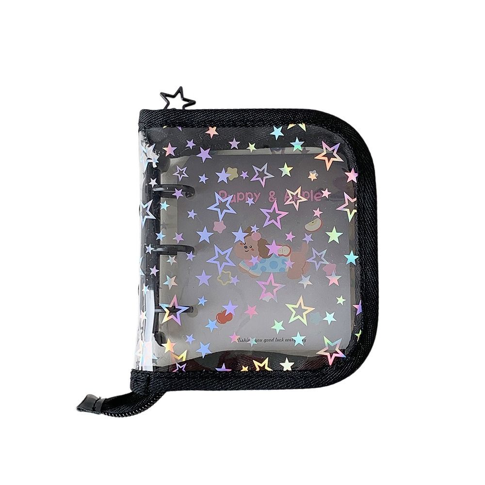 1個入り、INS風PVC製A8カードバインダー、星柄グリッタ - Kpop Photo Card Binder 3 Inch のレビューと価格