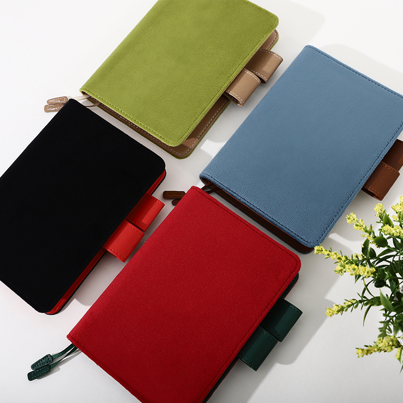A6 ホーボー フレンチベルベット生地 リフィル可能ジャーナ - Vintage Leather Journal Notebook のレビューと価格