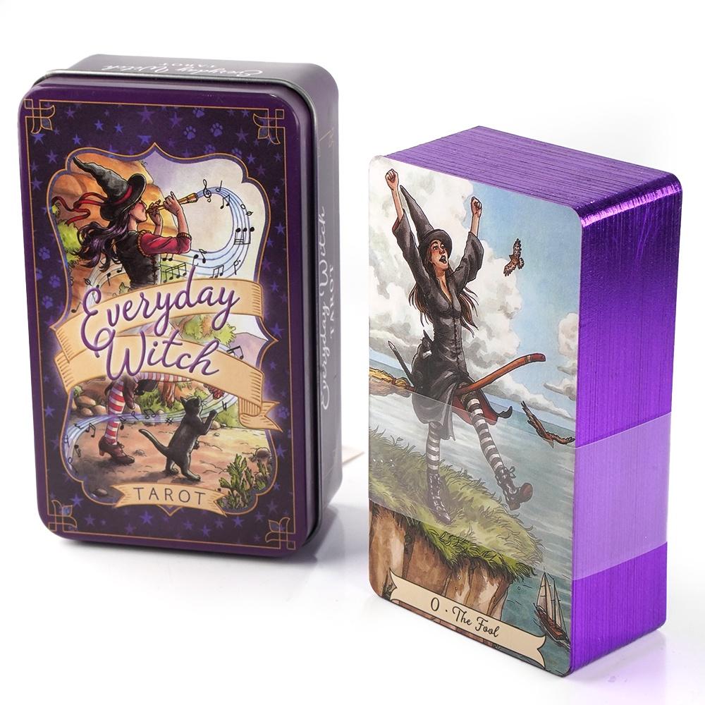 金属製の箱に入ったタロット,毎日の魔女,PDFガイドブック, - Tarot Deck With Guidebook のレビューと価格