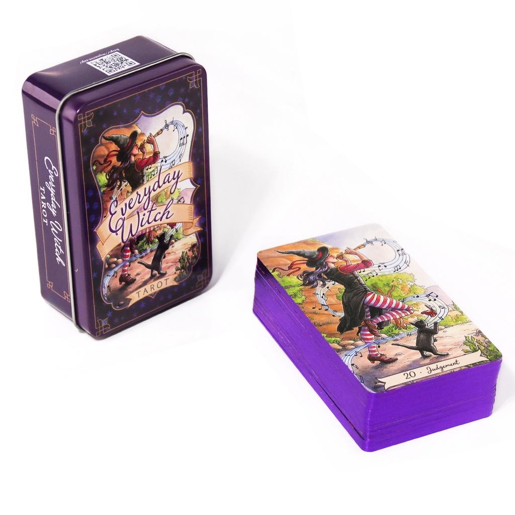 金属製の箱に入ったタロット,毎日の魔女,PDFガイドブック, - Tarot Deck With Guidebook のレビューと価格