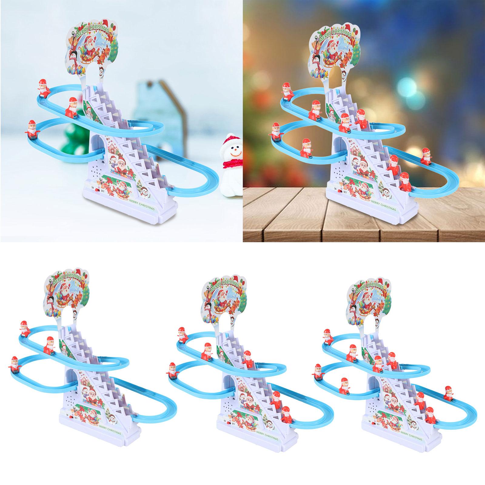 子供向けのサンタクロースが階段を登るスライドおもちゃ。LED - Music のレビューと価格